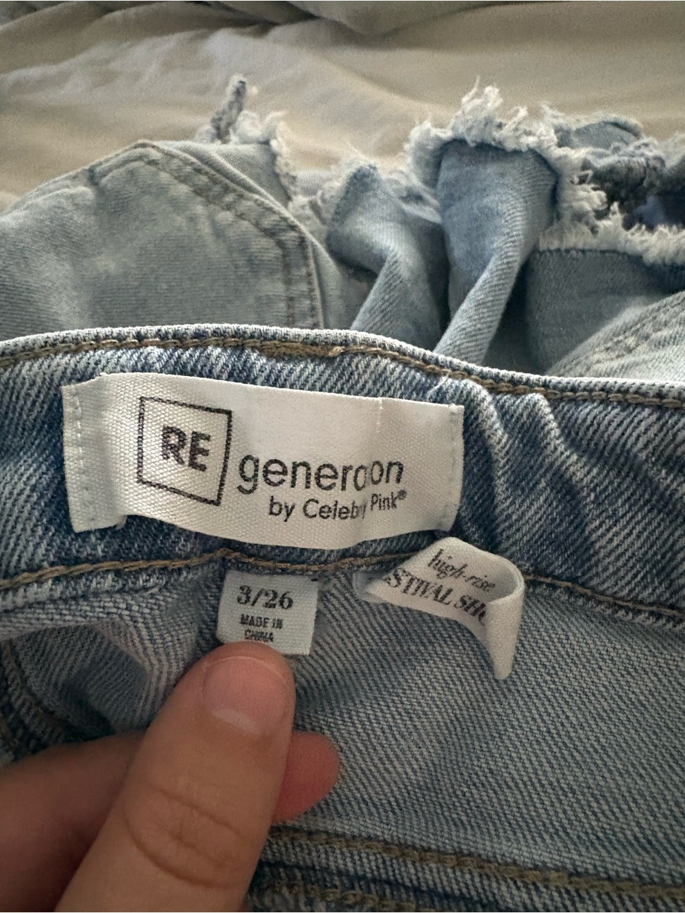 High Rise Jean Shorts - Picture 3 of 3